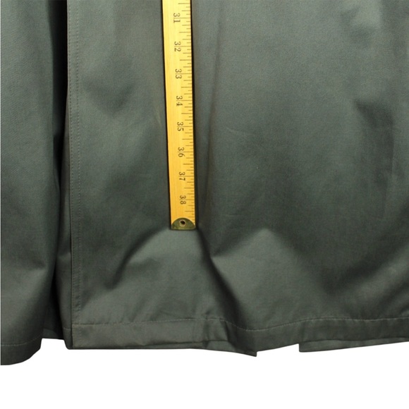 Vintage Towne London Fog Trench Coat Removable Liner Belted 44 Green Pockets - Picture 15 of 15